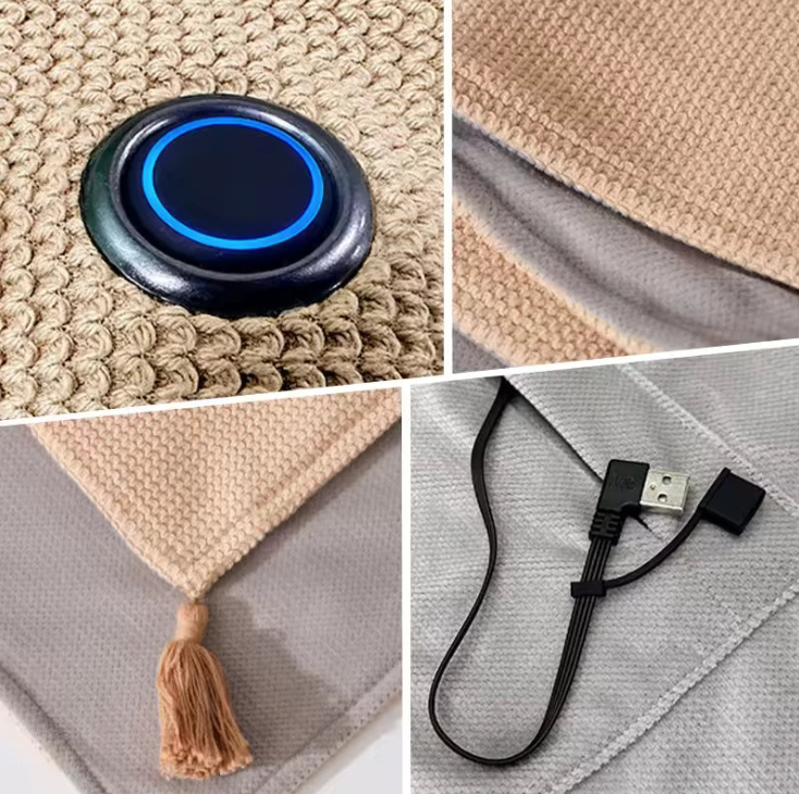 CozyWrap™: Chal Calefactor Inteligente con Carga USB